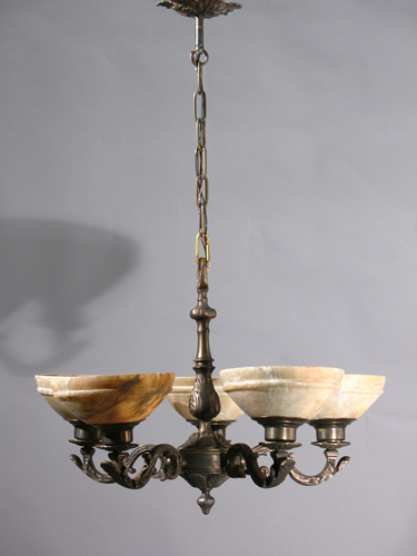 5-Light Alabaster Chandelier